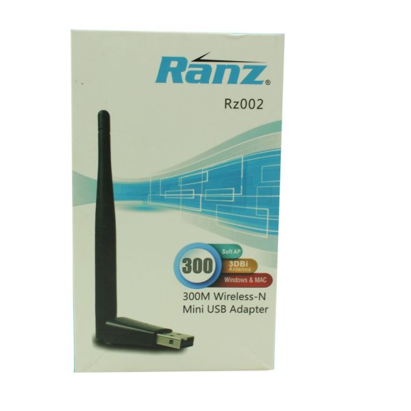 Ranz 300M Wireless-N USB Adapter Rz002 (Black)